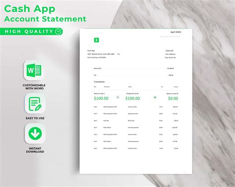 Cash App Bank Statement/personal Editable Cashapp Bank - Etsy