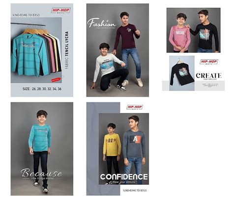 8346-8353 Hip Hop Tencil Lycra Boys Tshirt – Kavya Style Plus