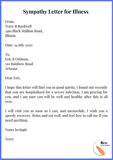 Sympathy Letter Template - Format, Sample & Examples