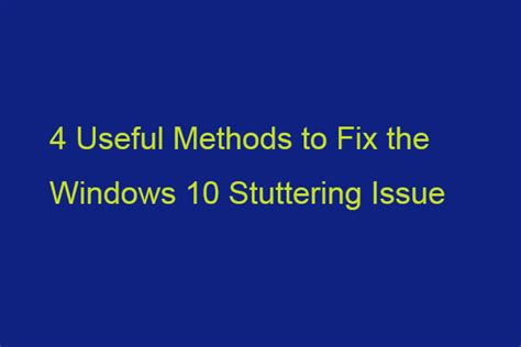 Image result for How to Fix Windows 10 Stutter