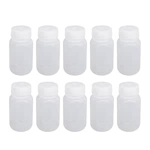 XMEYE 10Pcs Wide Mouth Reagent Bottle, Laboratory Grade Plastic Liquid ...