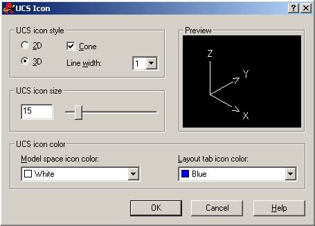 Image result for AutoCAD UCS Icon Setting