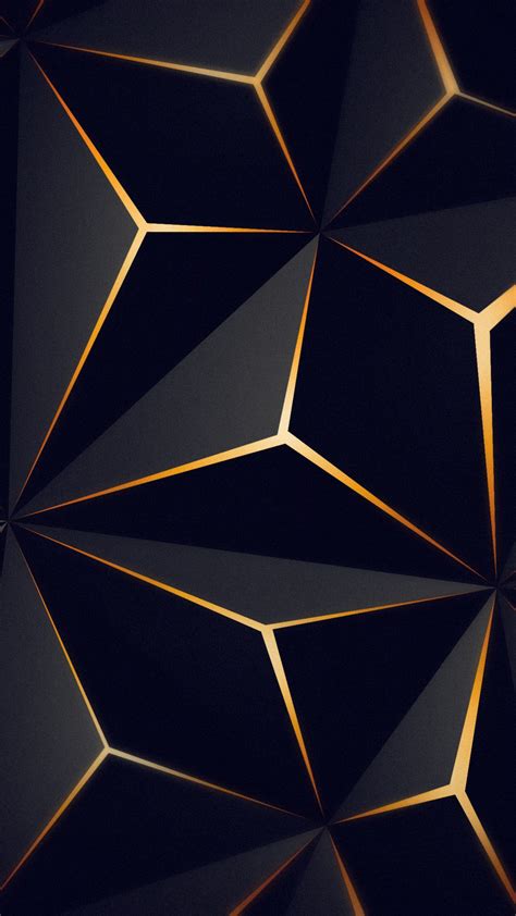 Triangle Solid Black Gold 4K HD Abstract Wallpapers | HD Wallpapers ...