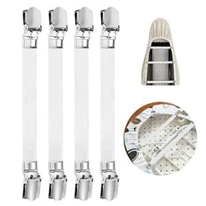 HASTHIP® Ironing Board Cover Clips, Adjustable Bed Sheet Fasteners ...