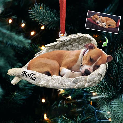 Dog Acrylic Ornament - Dog Lover Gifts - Sleeping Pet Within Angel ...