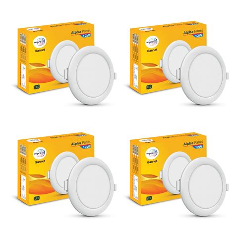 wipro Garnet 12W Round Led Alpha Panel | Cool White Light (6500K ...