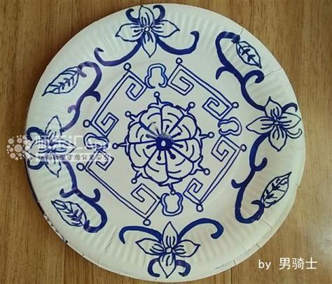 幼儿大班青花瓷纸盘画青花瓷幼儿园盘子画步骤2022已更新今日图集