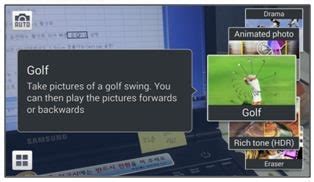What is Golf Shot under Camera application in Samsung Galaxy Note3(SM ...