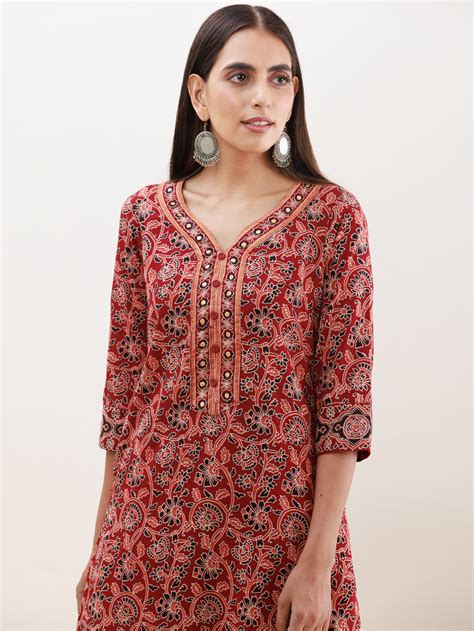 Ajrakh Naaz Kurta – InduBindu