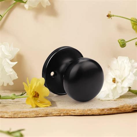 Buy GOBEKOR 1 Pack Dummy Door Knobs Interior Matte Black Single Dummy ...