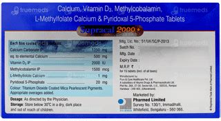 Supracal 2000 Tablet 15 - Uses, Side Effects, Dosage, Price | Truemeds