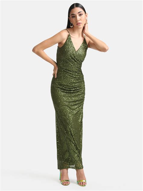 Sequin Wrap Maxi Dress – KAZO