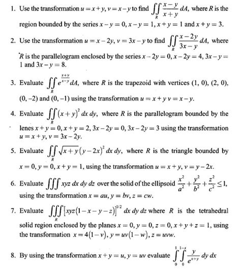 Change of Variables in Double and Triple Integrals - Worked Examples ...