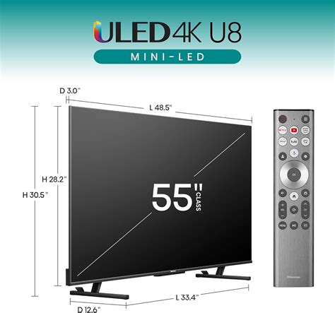 Hisense U8 Series 55U8N 55-Inch ULED 4K Smart TV | India | Ubuy