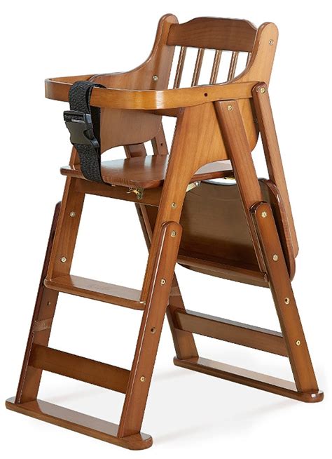 Buy Baby High Chair,U-HOOME Toddlers Wooden Highchair Folding Baby ...
