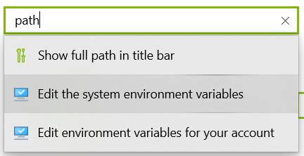 Image result for Setting Environment Path