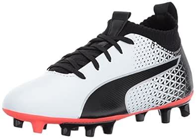 Buy PUMA Unisex-Kids Evoknit FTB FG Soccer Shoe, White Black-Fiery ...