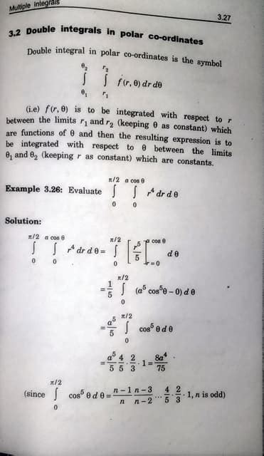Image result for Multiple Integration Using Polar Coordinates