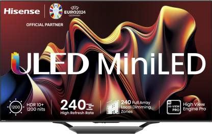 Hisense U7N 139 cm (55 inch) Ultra HD (4K) Mini LED Smart VIDAA TV 2024 ...