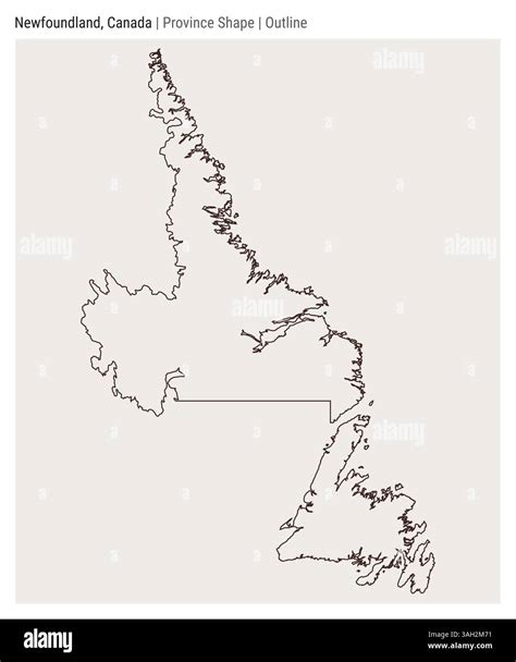 Newfoundland map simple border hi-res stock photography and images - Alamy