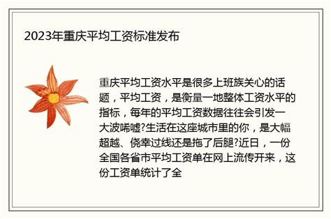 重庆平均工资2023最新标准_新高考网
