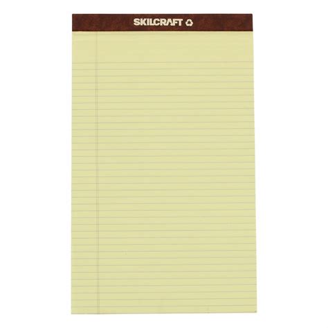 SKILCRAFT, 8 1/2 in x 14 in Sheet Size, wide, Notepad - 803T93|7530-01 ...