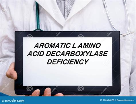 Aromatic L Amino Acid Decarboxylase Deficiency. Doctor with Rare or ...