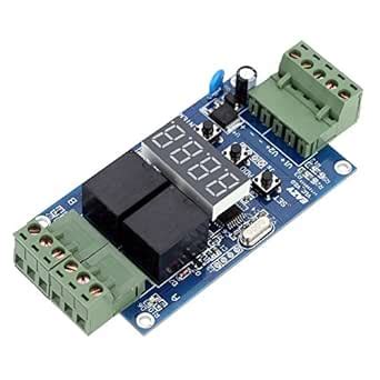 REES52 2 Channel Programmable Time Relay Module Dual Relays Triggered ...