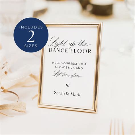 Light up the Dance Floor Sign Download, INSTANT DOWNLOAD, Wedding Glow ...