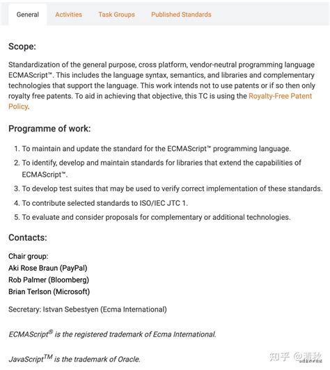 ECMAScript Program List 的图像结果