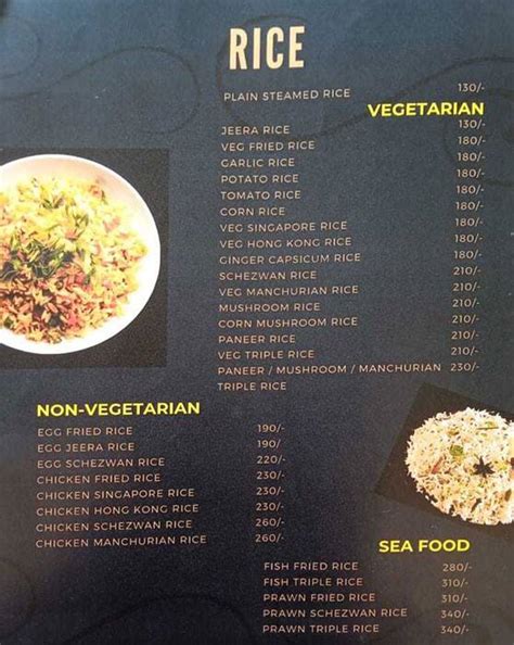 Menu at Wang's Chinese Kitchen, Hyderabad