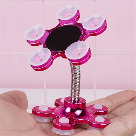 Blue Denko * 360 Degree Rotatable Metal Flower Magic Suction Cup Mobile ...