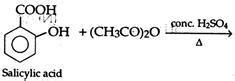 Salicylic acid on heating with acetic anhydride in presence of cone ...