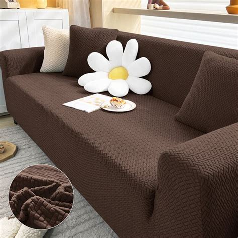 Universal Fleece 220 GSM Fabric Sofa Cover (Dark Brown) – House of quirk