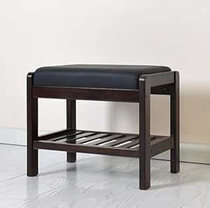 2-Tier Wooden Shoe Rack Cushioned Bench Organizer, Multi-Purpose ...