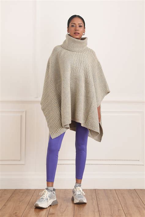 Rachelle Multicoloured Poncho – Khaleej