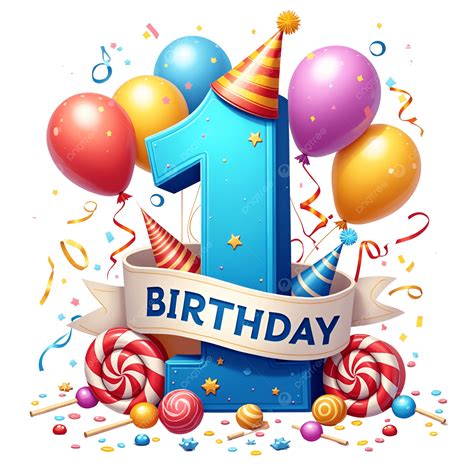 1st Birthday Celebration PNG, Vector, PSD, and Clipart With Transparent ...