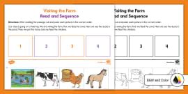 Kindergarten Read and Sequence Cut and Paste Worksheet Pack