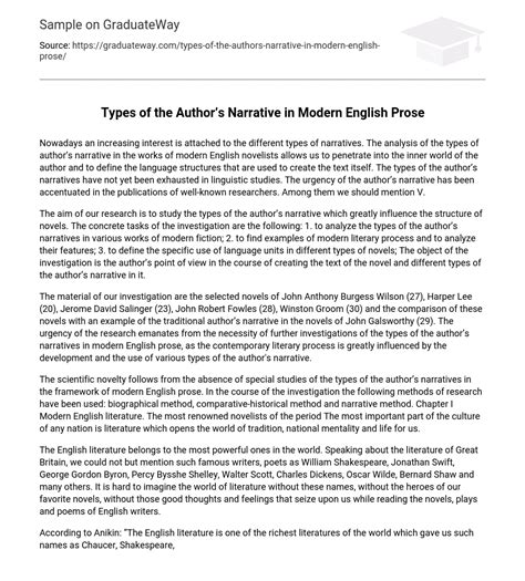 Image result for Prose Narrative Examples