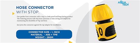 Aquatech 1/2" Garden Hose Connector-Universal Tap Adaptor,Quick connect ...