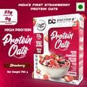 DOCTOR'S CHOICE Strawberry High Protein Oats (23g Protein), High-fiber ...
