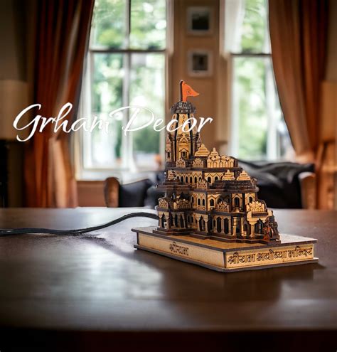 Shree Ram Janmabhoomi Wooden Temple, Ayodhya (Medium) - Graham Decors ...