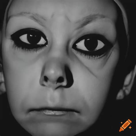 Analog horror face on Craiyon