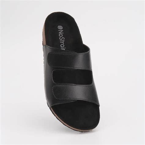 Men's Parallel Black Leather Cork Sandals 2.0
