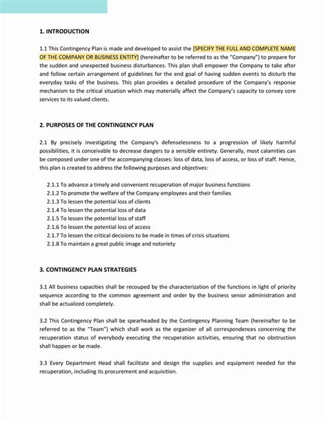 Contingency Plan Template in Pages, Word, Google Docs - Download | Template.net