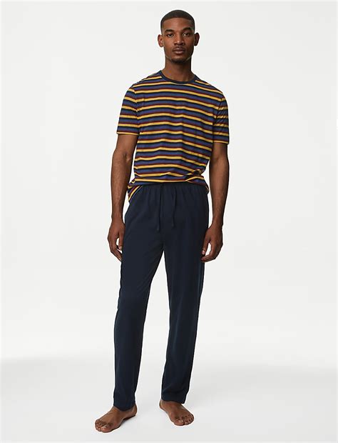 Buy Pure Cotton Striped Pyjama Set at Marks & Spencer