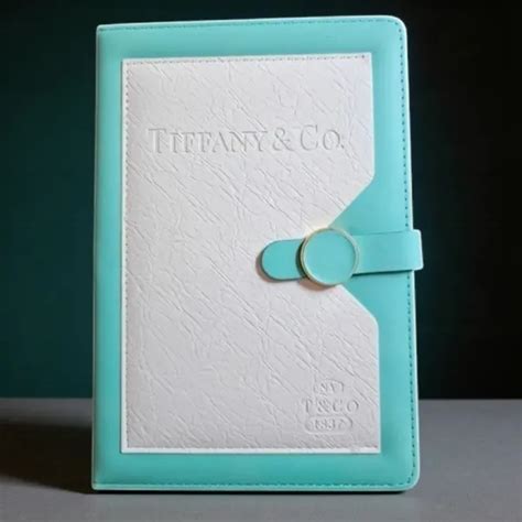 Tiff & Co. Signature Teal and White Notebook