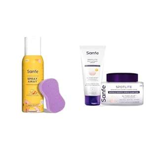 Sanfe Painless & Detan Hair Removal Spray Cream - 112 ml 2 Steps ...