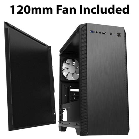 CiT Serenity Silent PC Case, Mid-Tower M/ATX, EPDM Sound Dampening ...