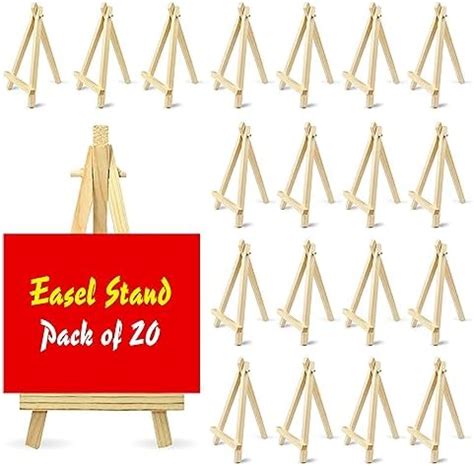 Buzz Cool 10 PCs Mini Wooden Display Easel Tripod Stand for Sketch ...